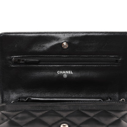 Chanel Lambskin Quilted Wallet On Chain WOC Black 11 of 17