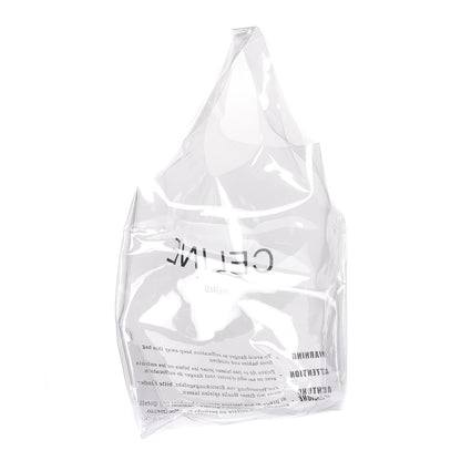 Celine Plastic Bag with Cloudy Lambskin Solo Zip Pouch Clutch Lime 4 of 17