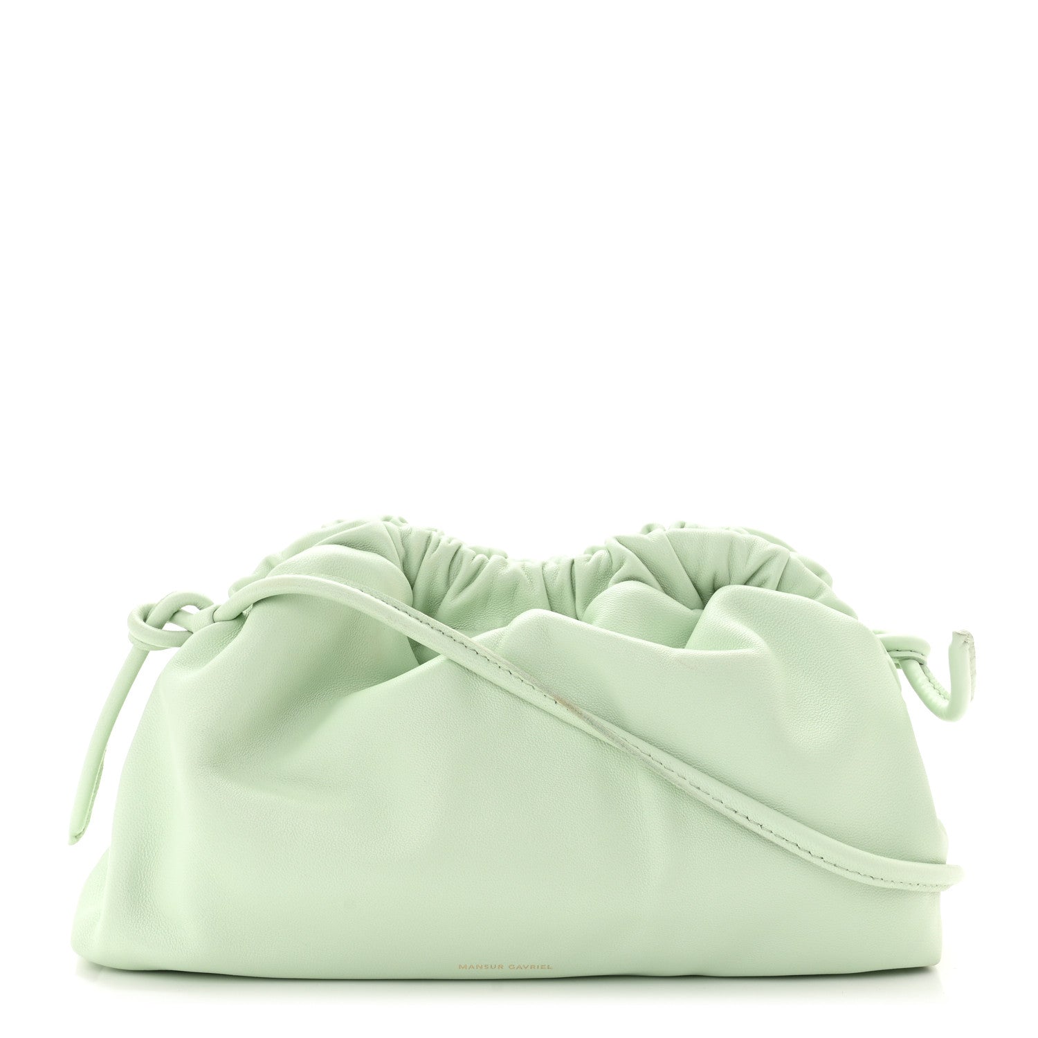 Mansur Gavriel Lambskin Mini Cloud Clutch Sage 1 of 11