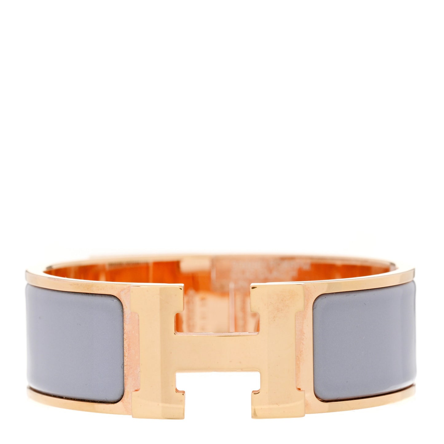 Enamel Clic Clac H Wide Bracelet PM Bleu Lin