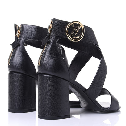 Louis Vuitton Calfskin Horizon Sandals 40 Black 4 of 10