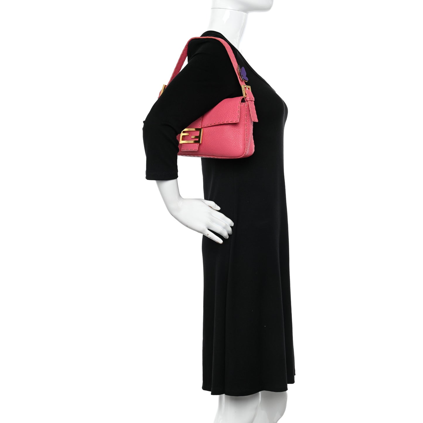 Calfskin Romano Selleria Baguette Pink
