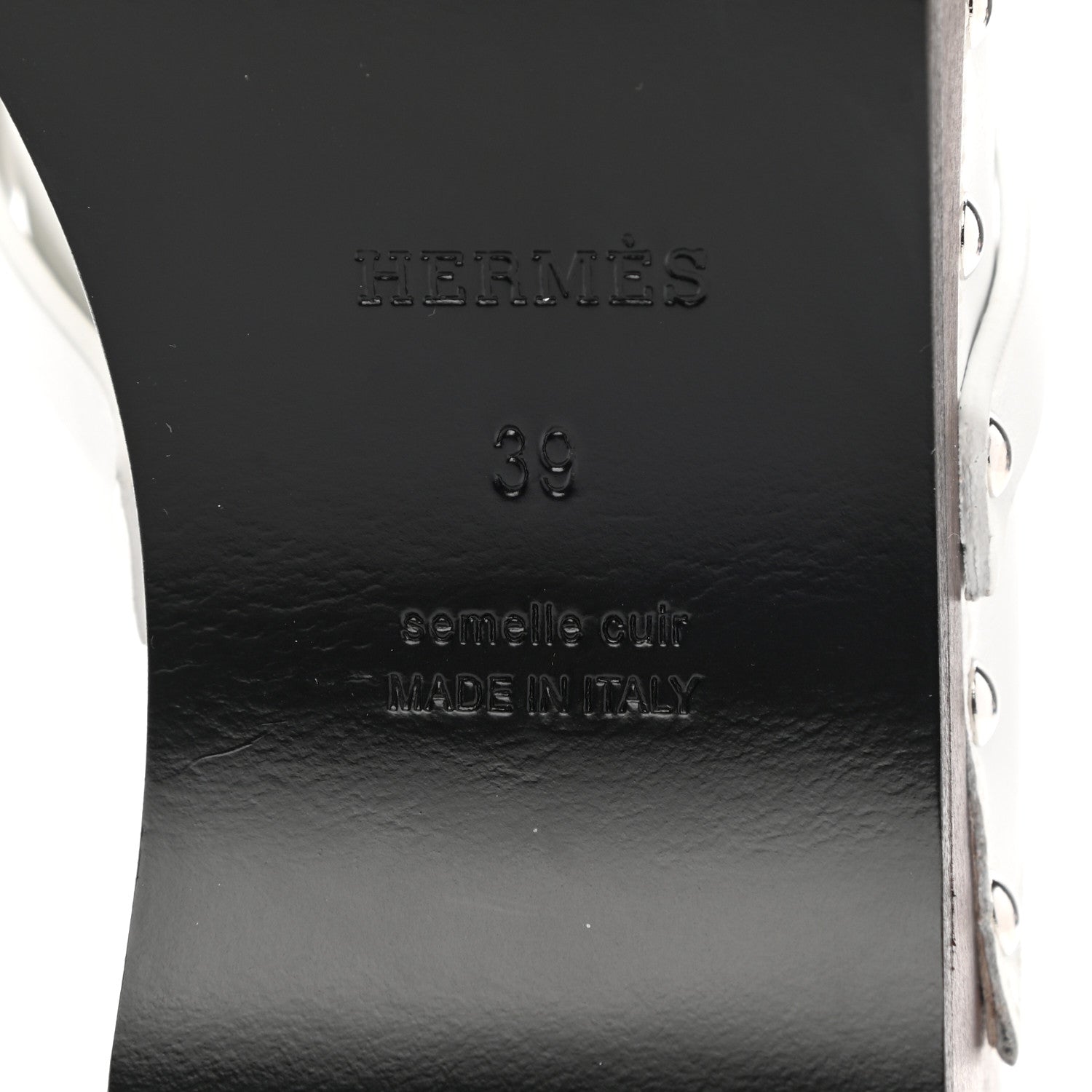 Hermes Calfskin Carlotta Mules 39 White 6 of 9