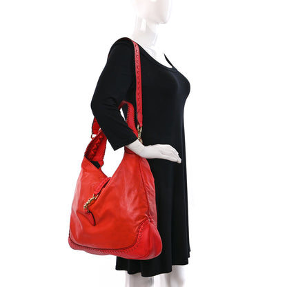 Gucci Calfskin Large New Jackie Hobo Red 2 of 9