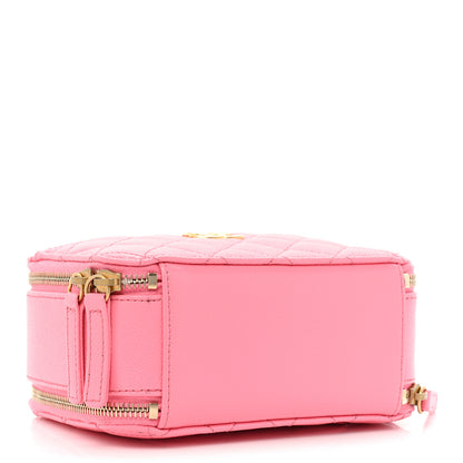 Chanel Caviar Quilted Pick Me Up Mini Vanity Case Pink 4 of 19