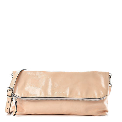 Burberry Patent Fold Over Crossbody Beige 1 of 11