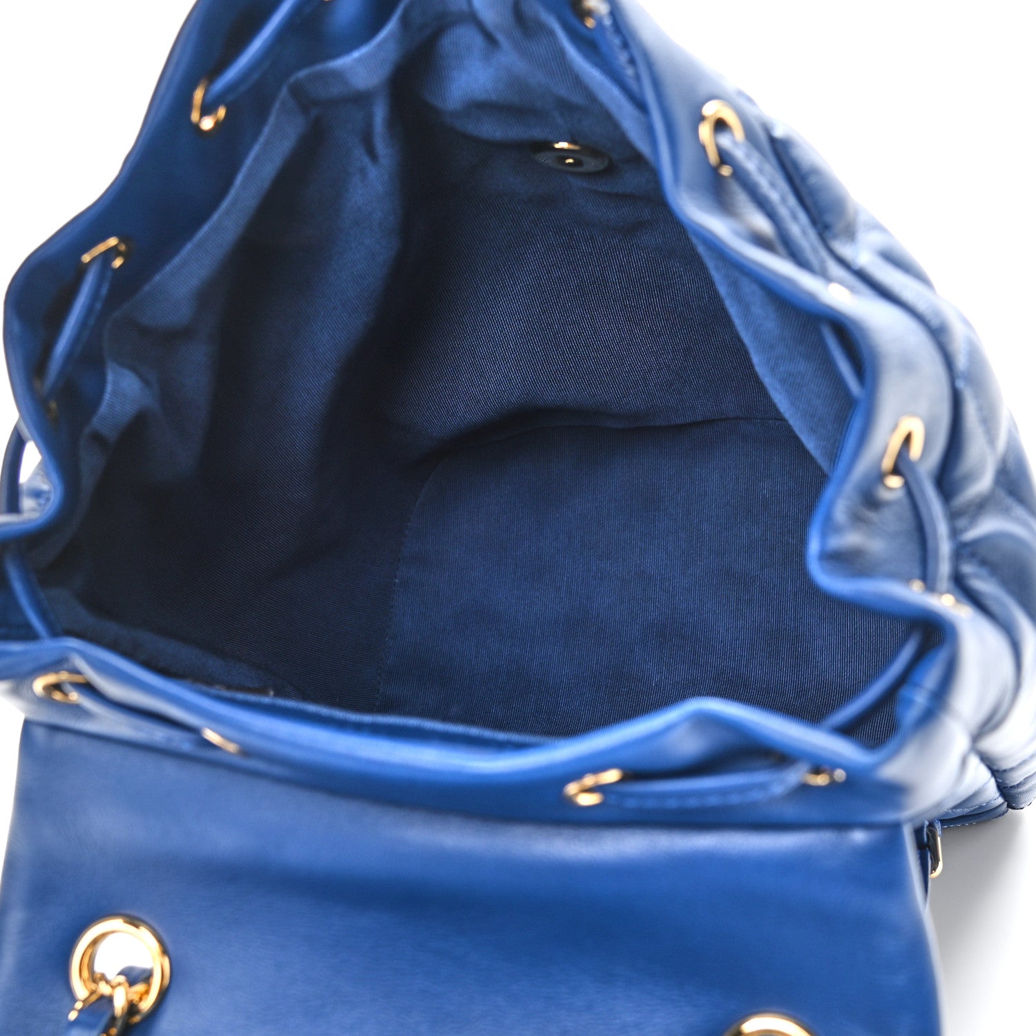 Chanel Calfskin Quilted Small Urban Spirit Backpack Blue 4 of 10