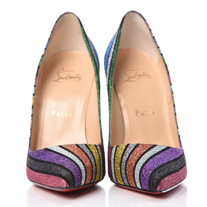 Christian Louboutin Suede Stripyglitter So Kate 120 Pumps 36.5 Multi 2 of 8