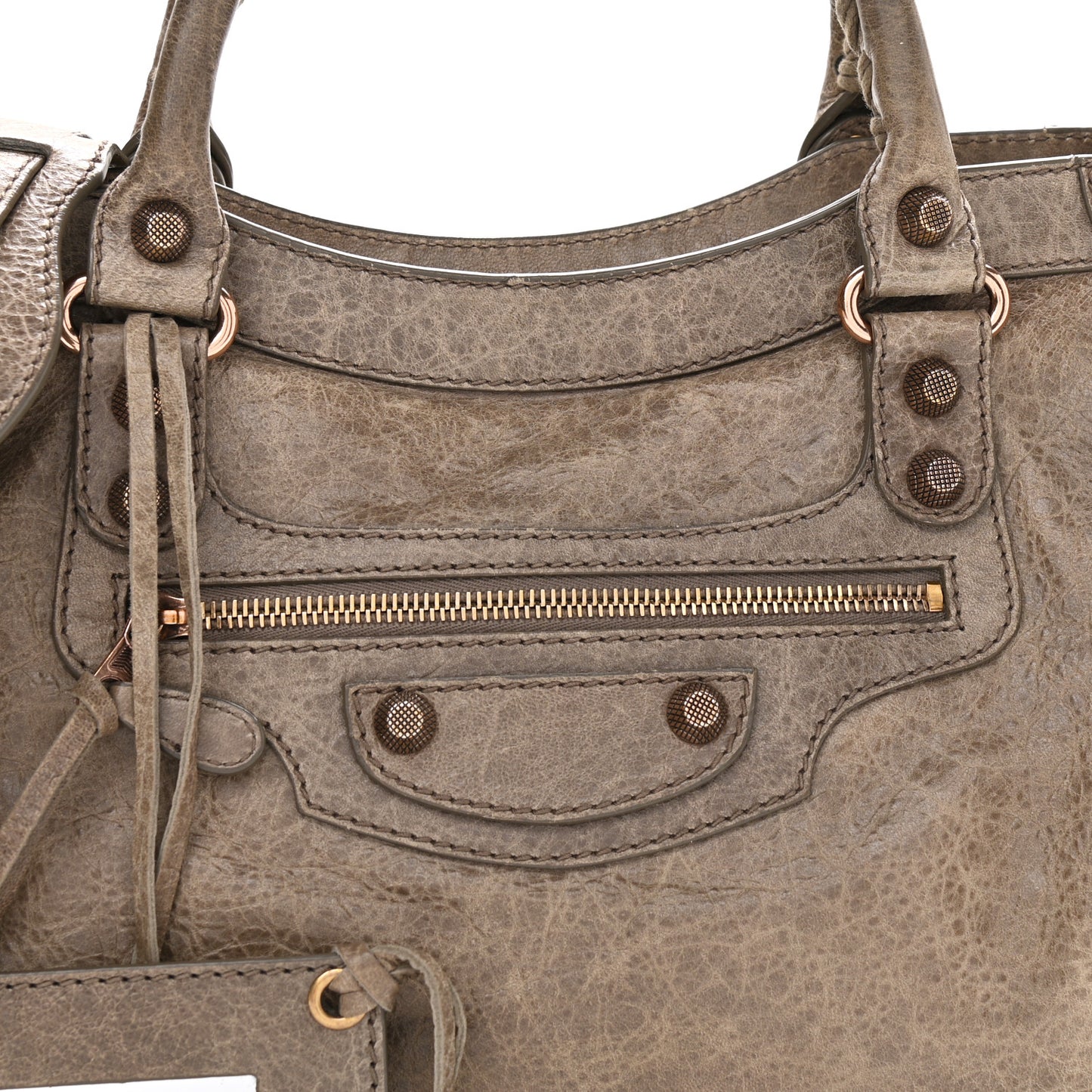Agneau Giant 12 Rose Gold Hardware City Gris Poivre