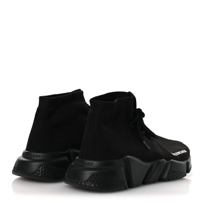 Balenciaga Recycled Knit Bi-Color Sole Womens Speed Lace Up Sneakers 38 Black White 5 of 12