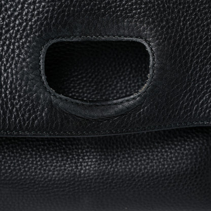 Gucci Pebbled Calfskin Large Bamboo Daily Top Handle Bag Black 18 of 20