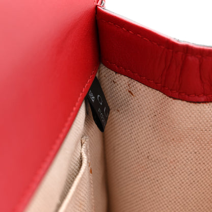 Gucci Moon Calfskin Web Medium Dionysus Bamboo Top Handle Bag Hibiscus Red 11 of 13