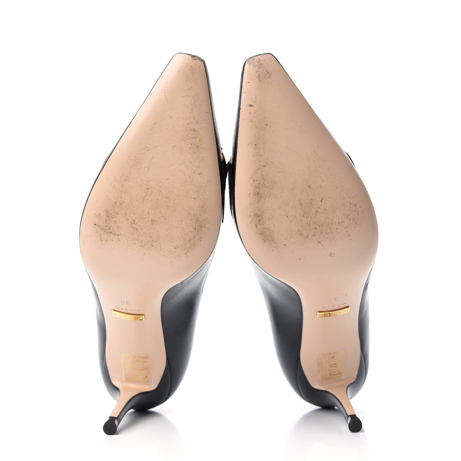 Gucci Malaga Kid Zumi 75mm Pumps 38 Black 6 of 11