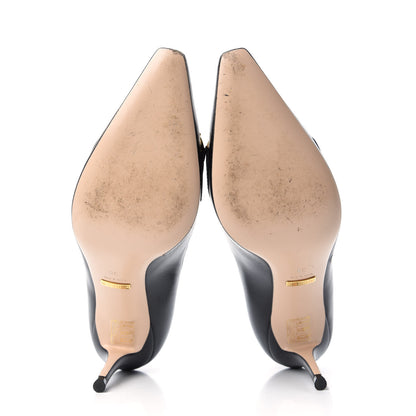Gucci Malaga Kid Zumi 75mm Pumps 38 Black 6 of 11