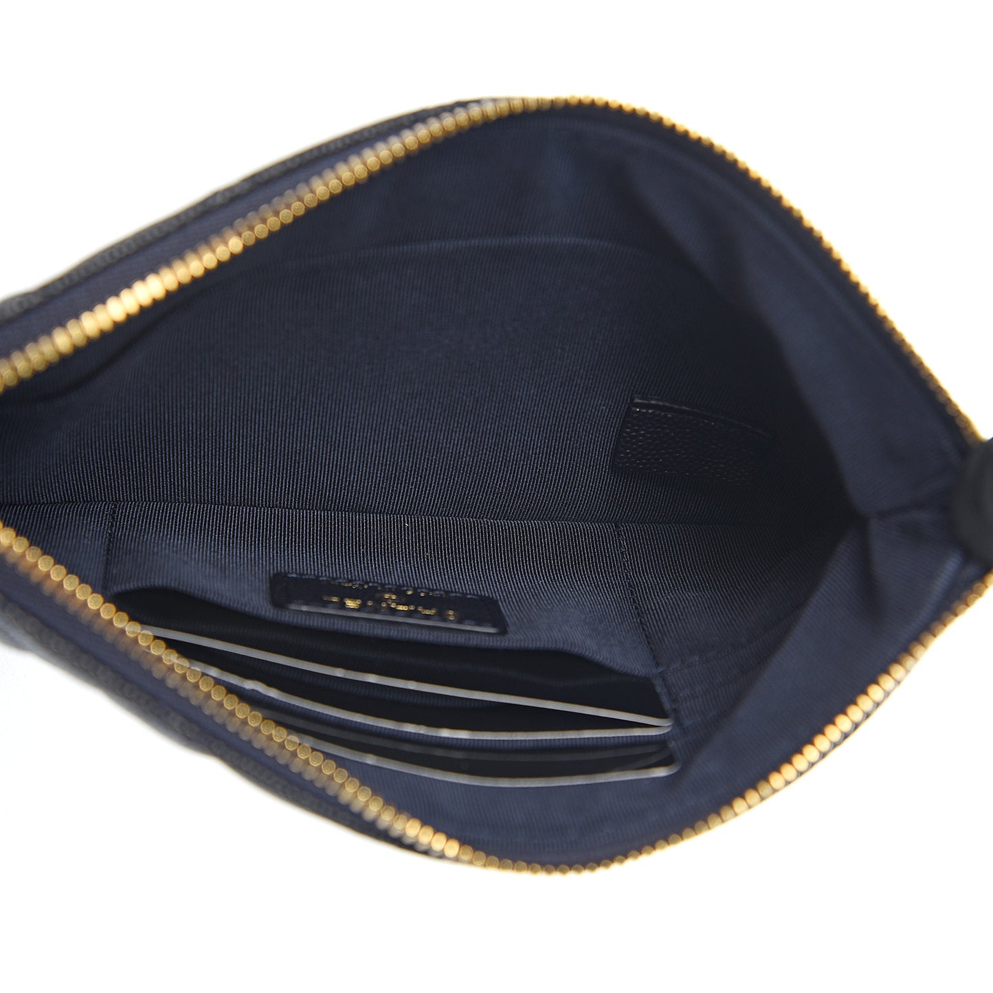 Caviar Quilted Cosmetic Case Navy