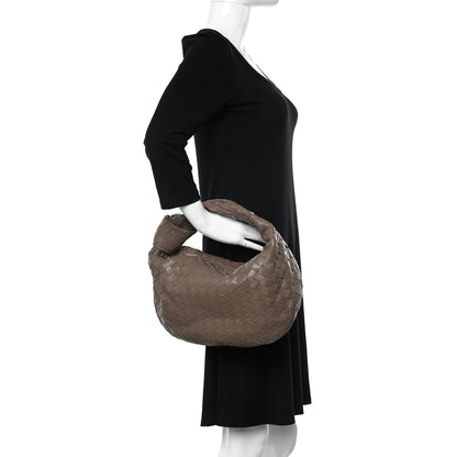 Bottega Veneta Nappa Intrecciato Teen Jodie Hobo Dark Taupe 2 of 12