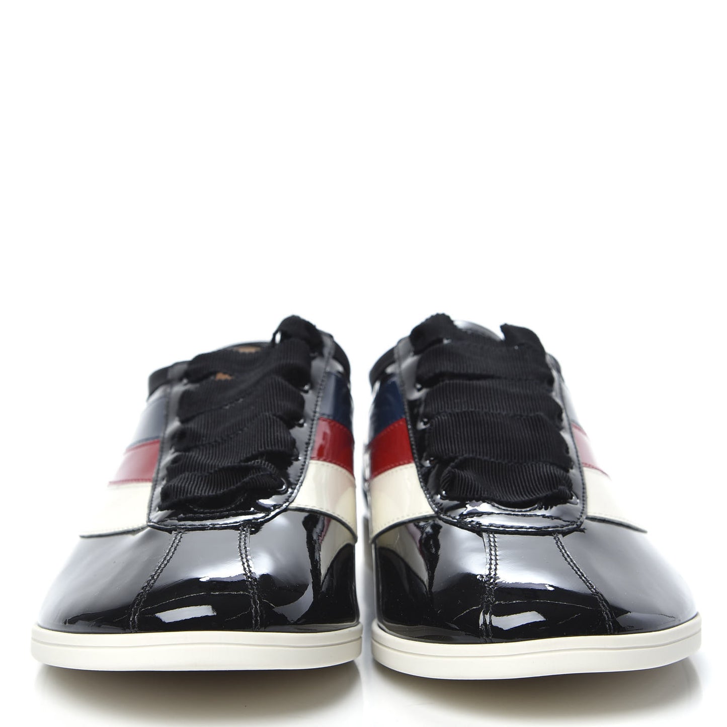 Patent Calfskin Web Falacer Sneakers 9.5 Black