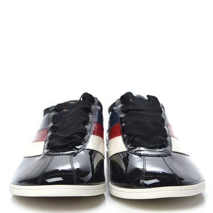 Gucci Patent Calfskin Web Falacer Sneakers 9.5 Black 2 of 8
