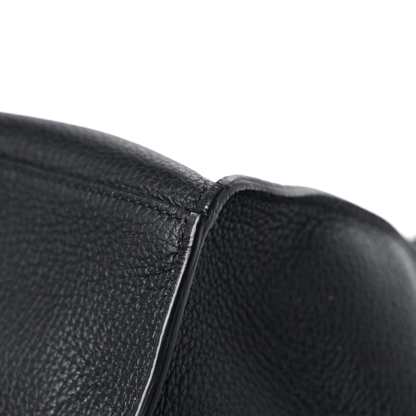 Supple Grained Calfskin Small Long Strap Big Bag Black