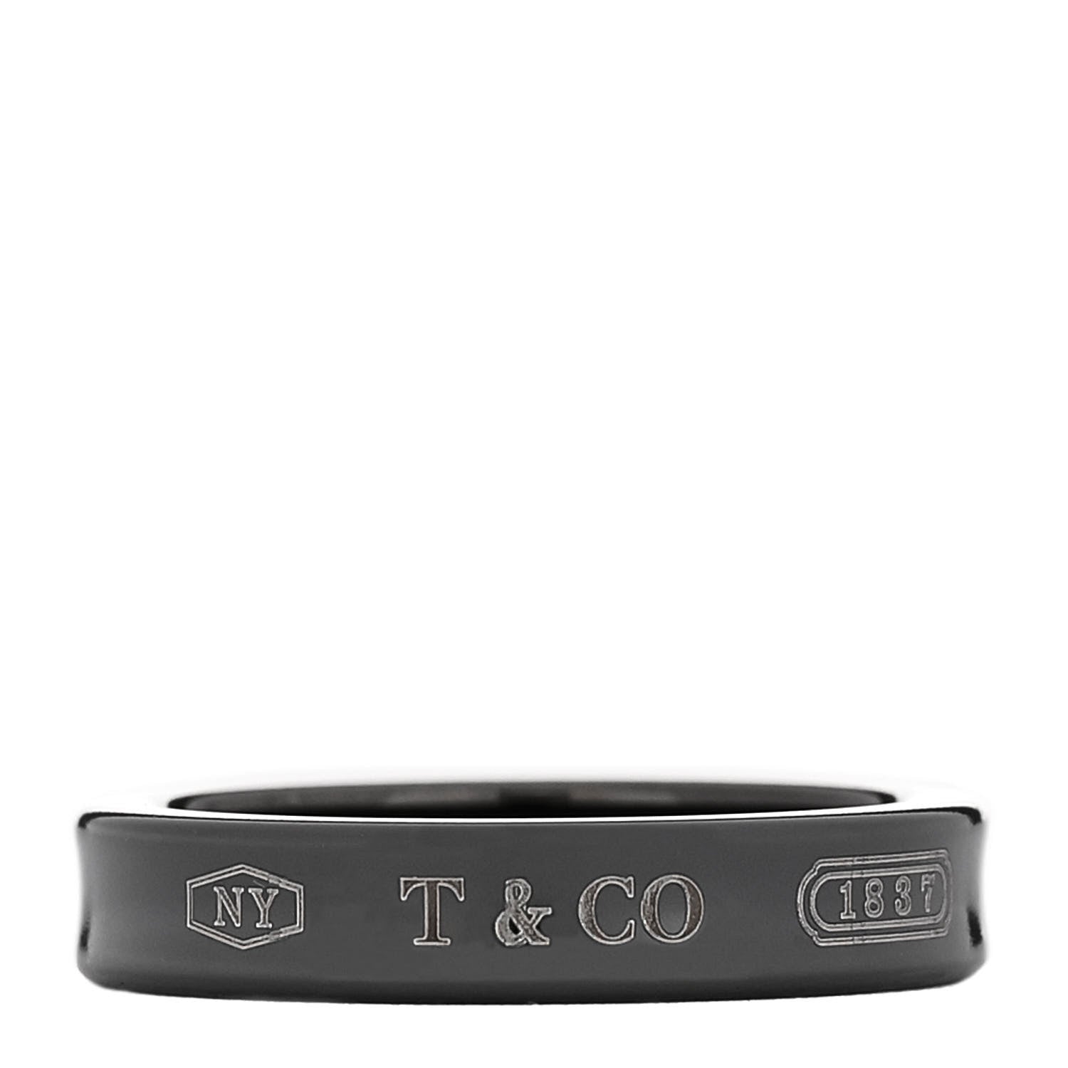 Tiffany Titanium 1837 Narrow Band Ring 52 6 1 of 5