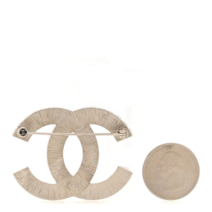 Chanel Baguette Crystal CC Brooch Silver 2 of 4