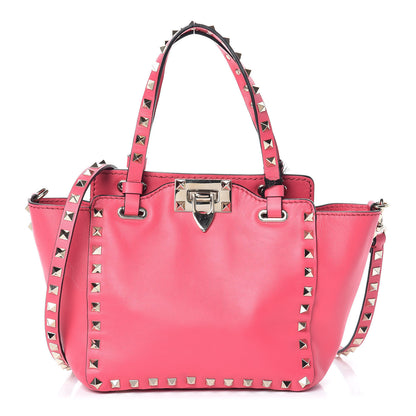 Valentino Garavani Vitello Mini Rockstud Tote Deep Rose 1 of 8
