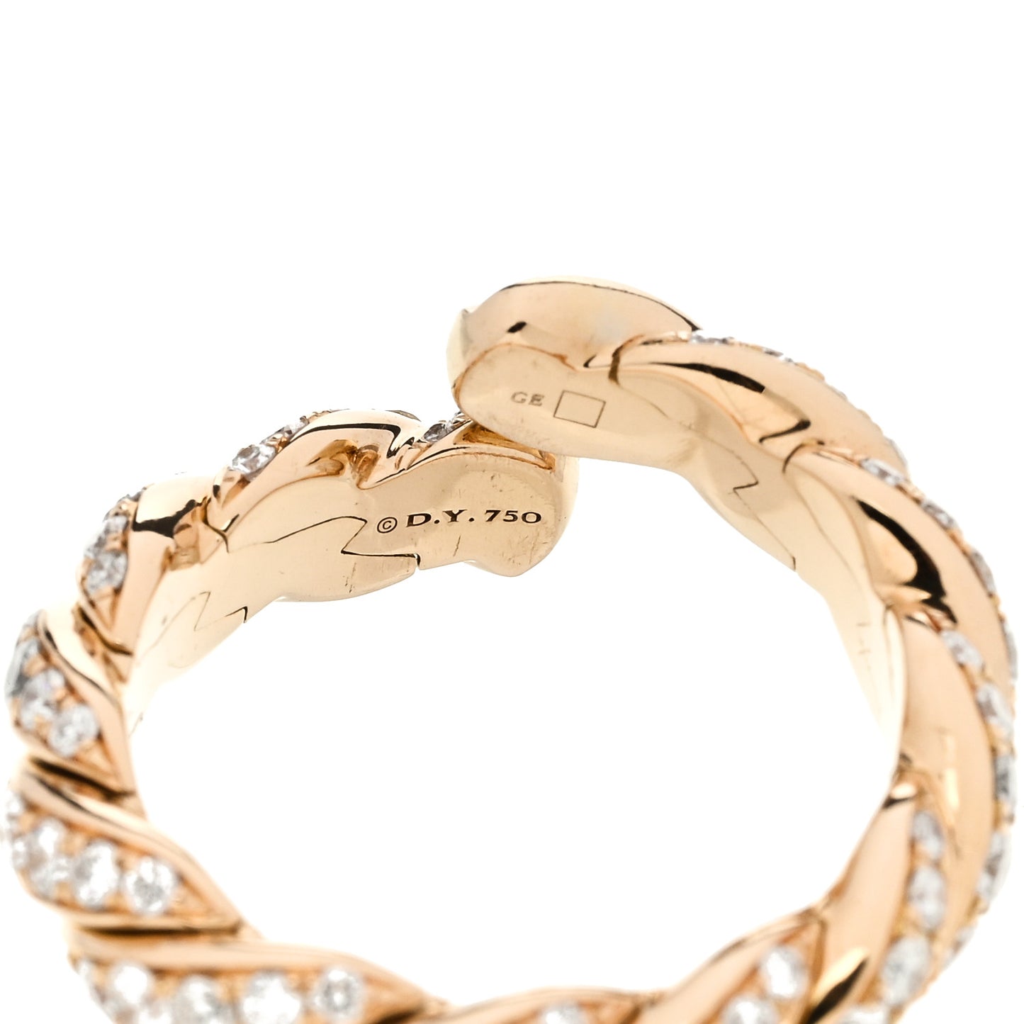 18K Yellow Gold Diamond 5mm Paveflex Band Ring 56 7.5