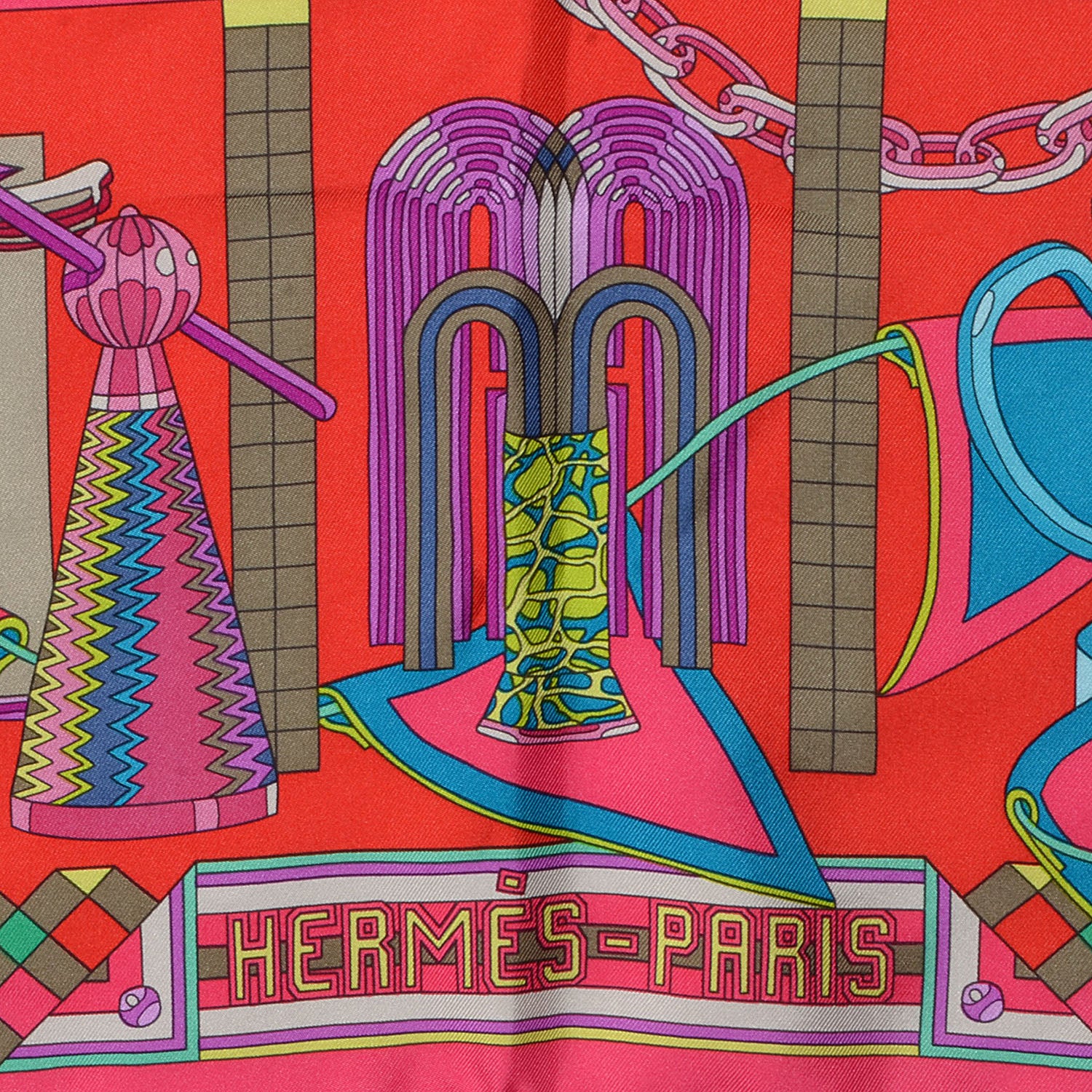 Hermes Silk Les Trophees Scarf 90 3 of 6