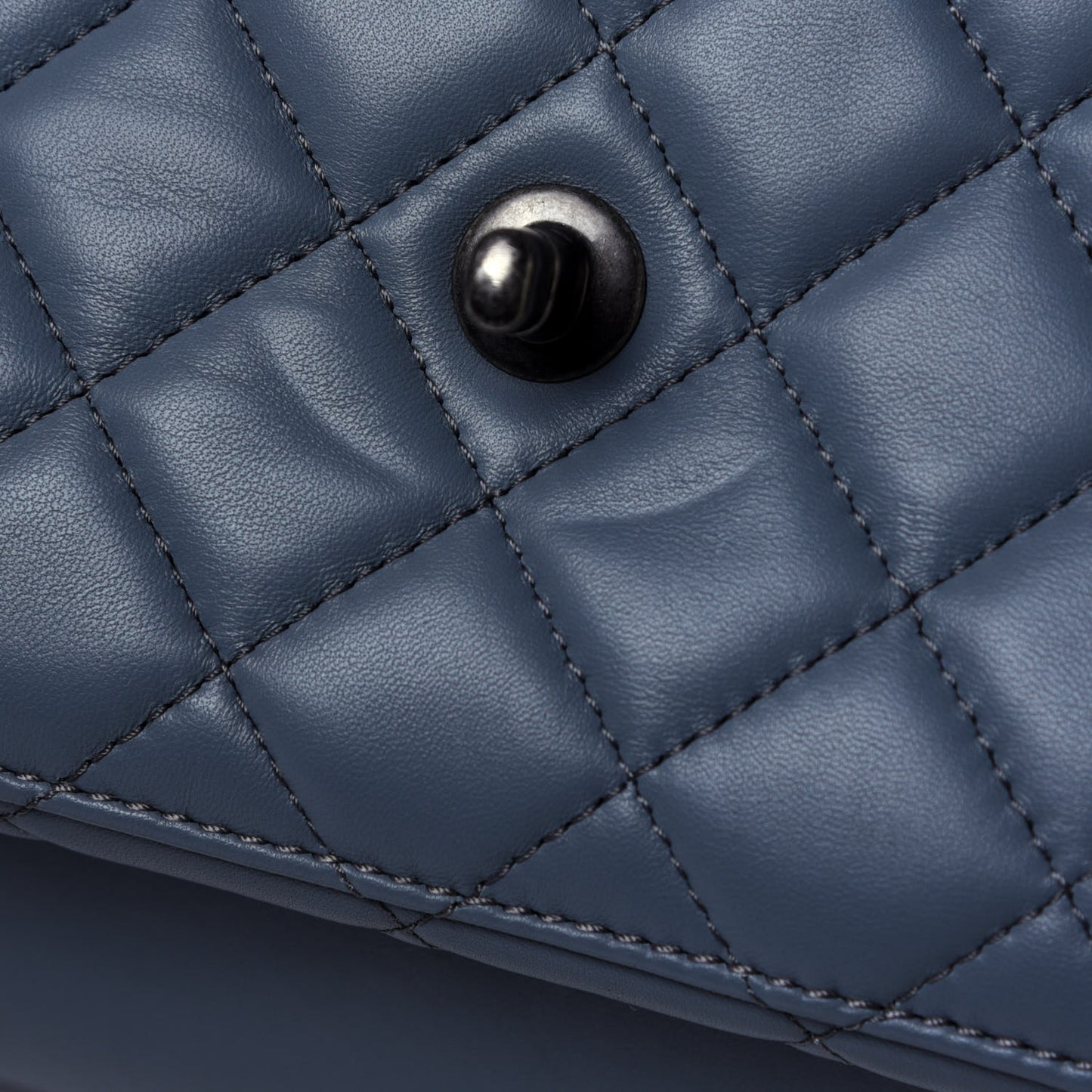 Lambskin Quilted Hobo Blue
