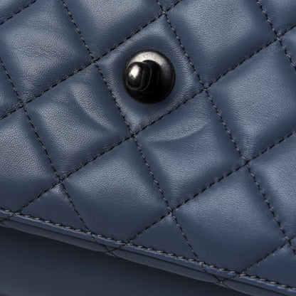 Chanel Lambskin Quilted Hobo Blue 31 of 32
