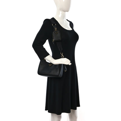 Prada Saffiano Lux Re-Edition 2005 Shoulder Bag Black 2 of 9