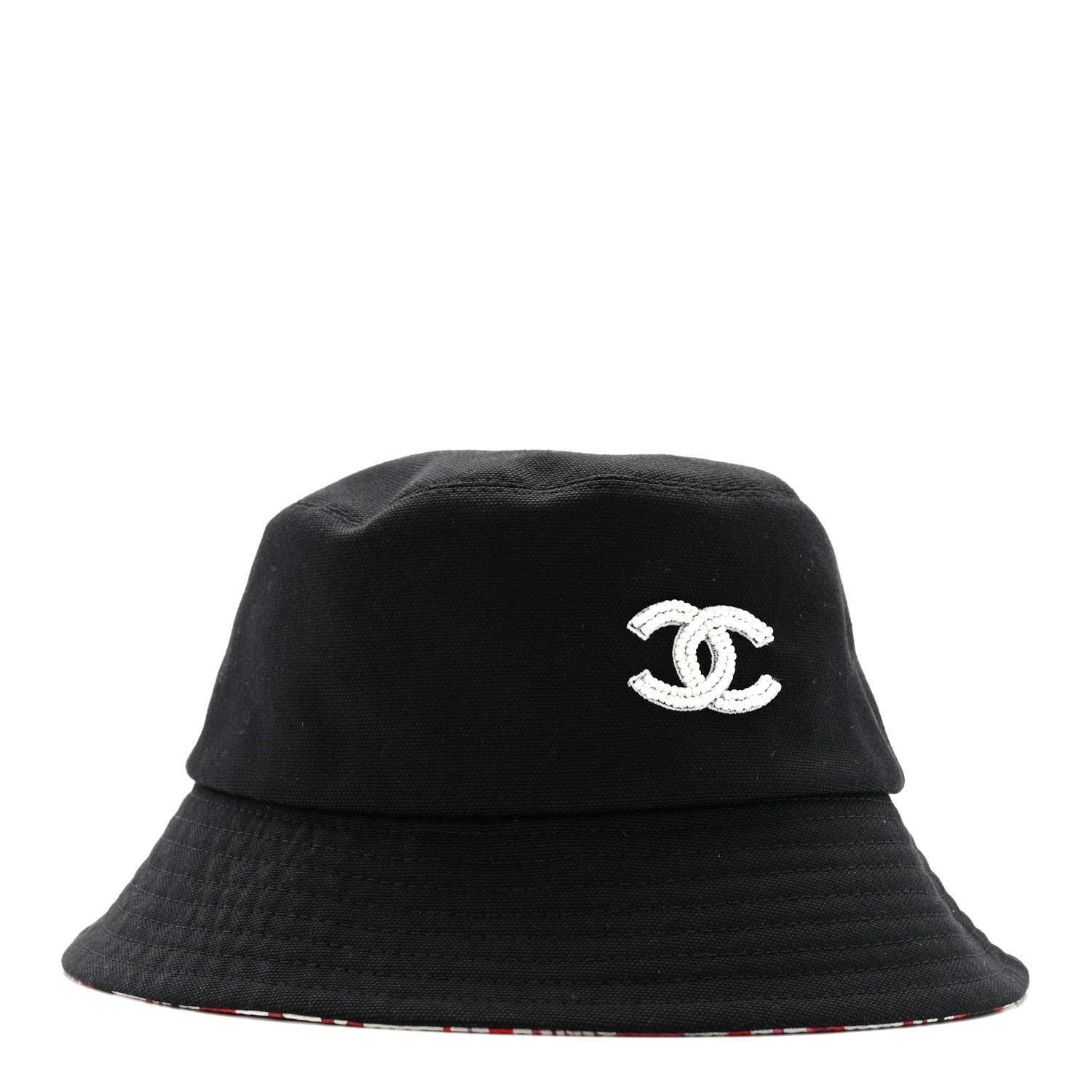 Chanel Cotton Pearl CC Bucket Hat S Black 1 of 11