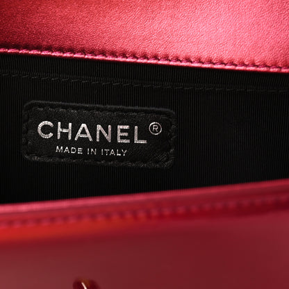 Chanel Metallic Patent Calfskin Quilted Small Boy Flap Pink 6 of 10