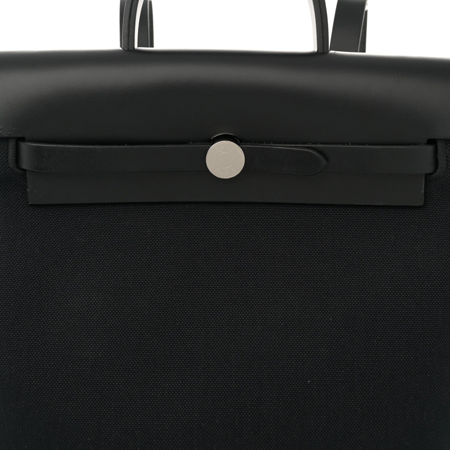 Hermes Military Toile Vache Hunter Herbag a Dos Zip Retourne Backpack Black 8 of 13