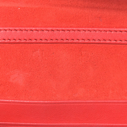 Christian Dior Calfskin Studded Diorama Top Handle Wallet on Chain Pouch Red 8 of 9