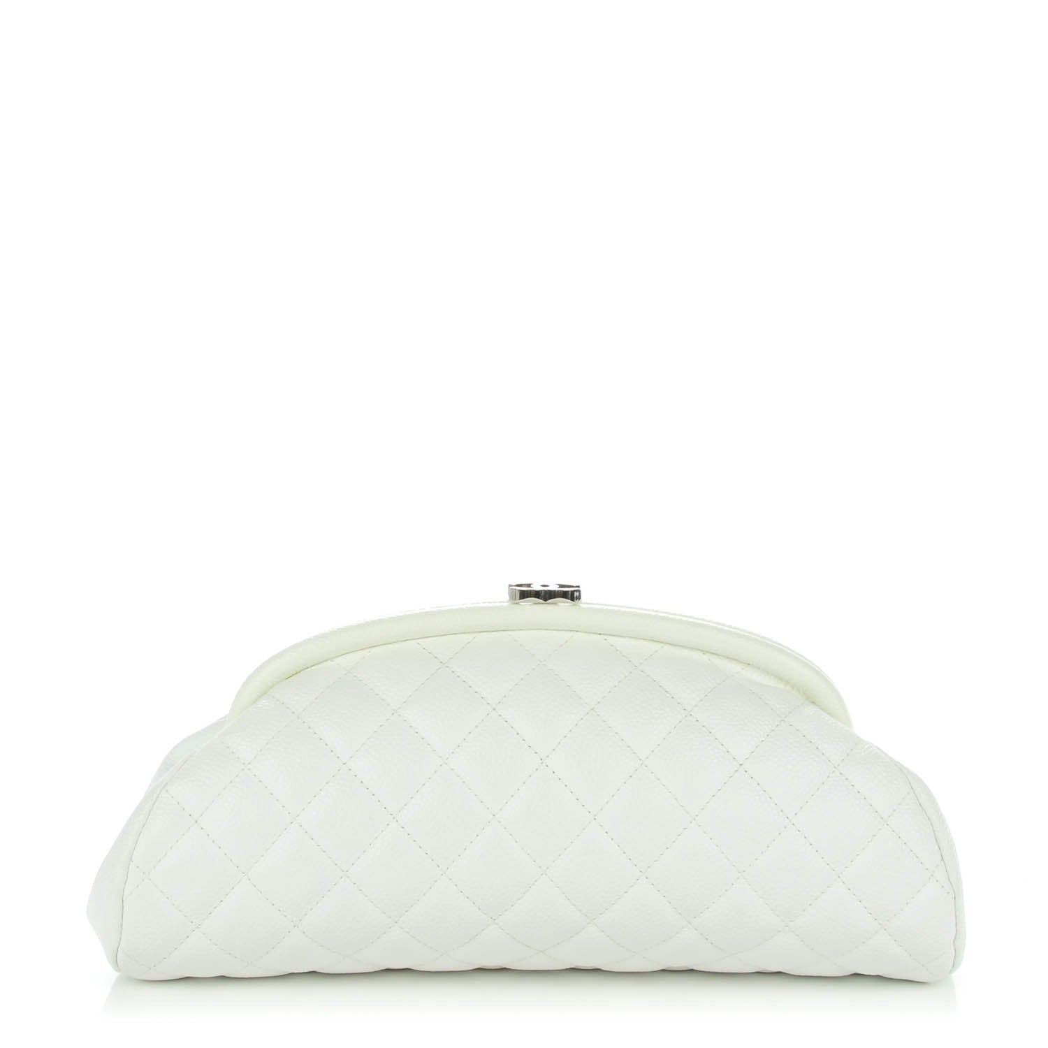 Chanel Caviar Quilted Timeless Clutch White 1 of 7