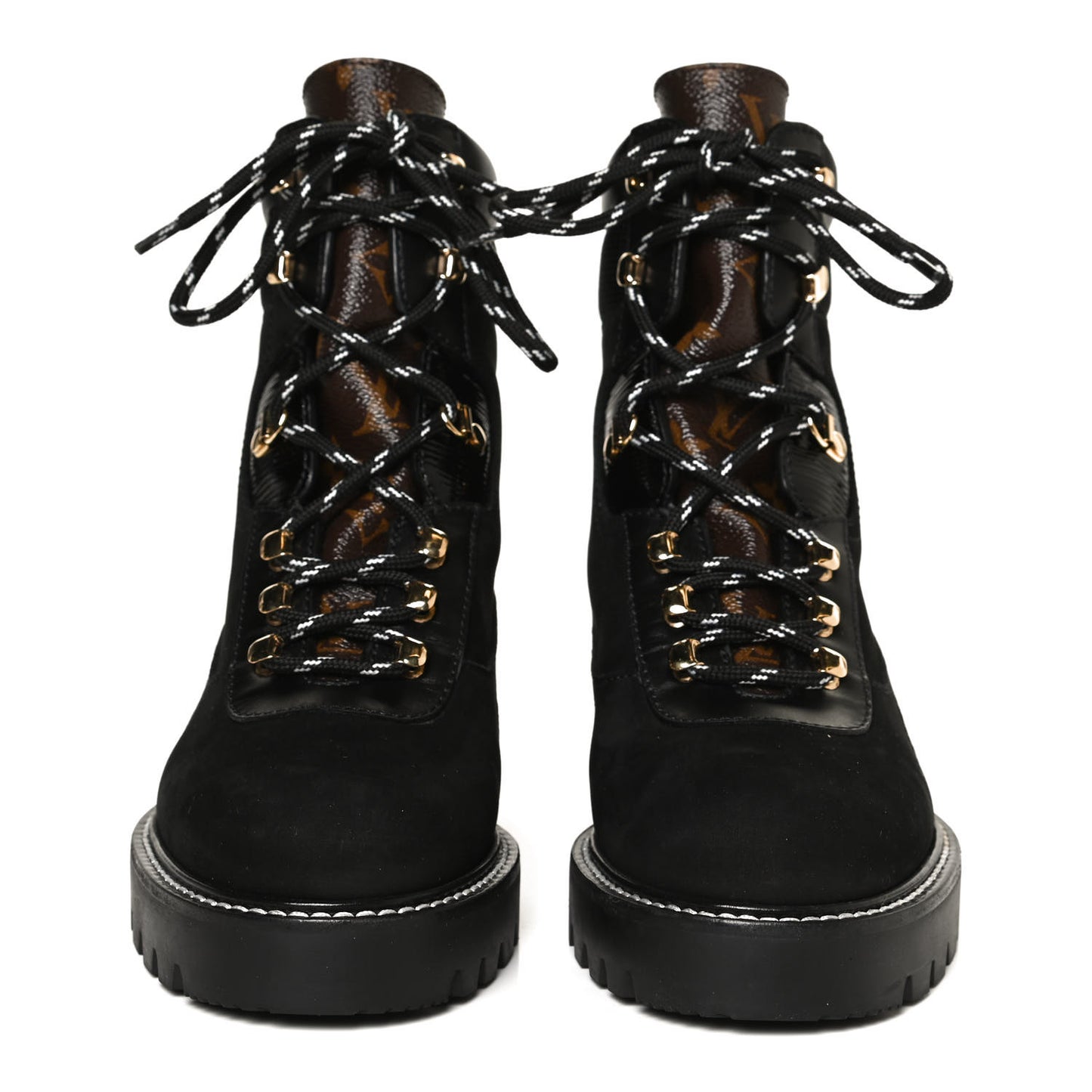 Nubuck Epi Monogram Territory Flat Ranger Boots 37 Black