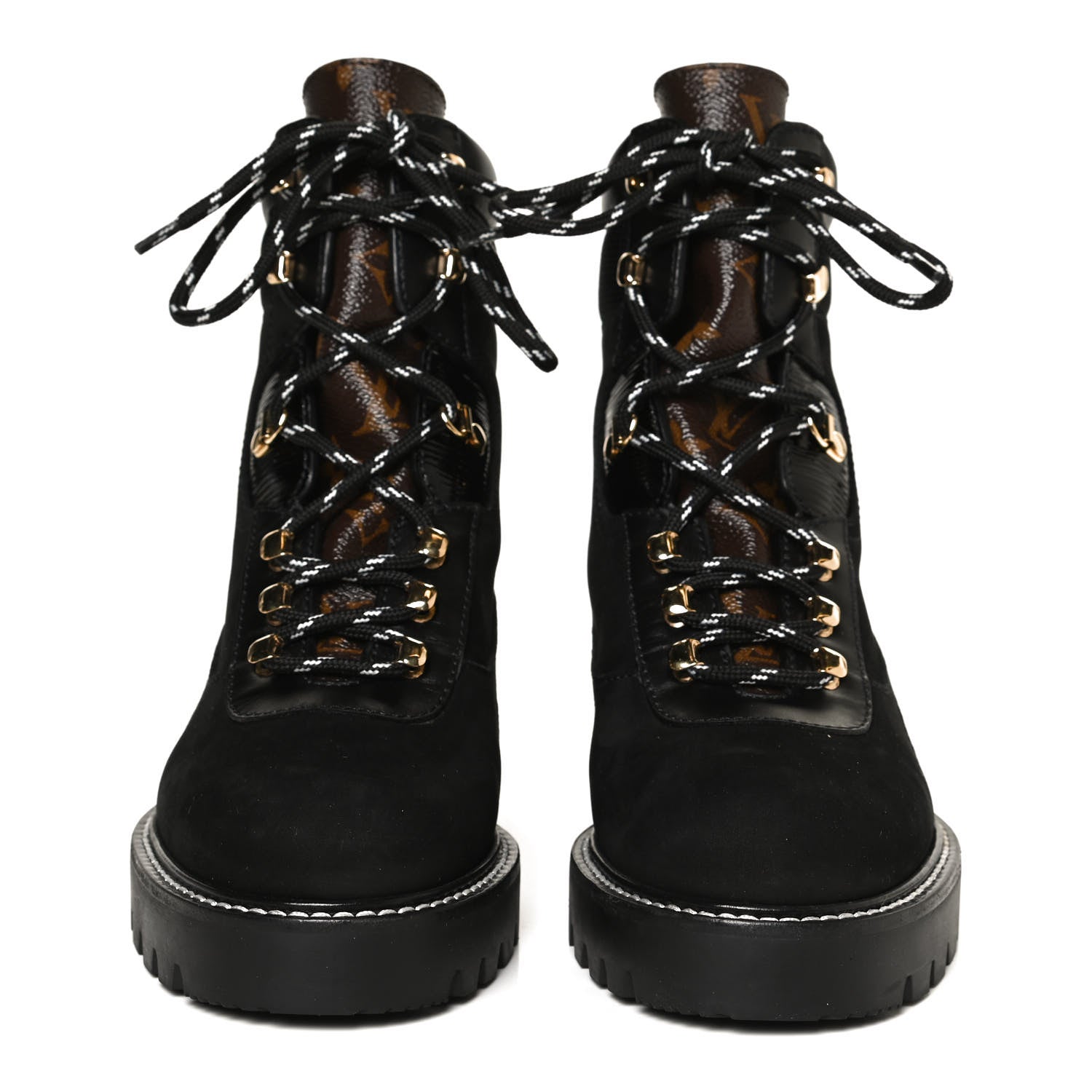 Louis Vuitton Nubuck Epi Monogram Territory Flat Ranger Boots 37 Black 2 of 11