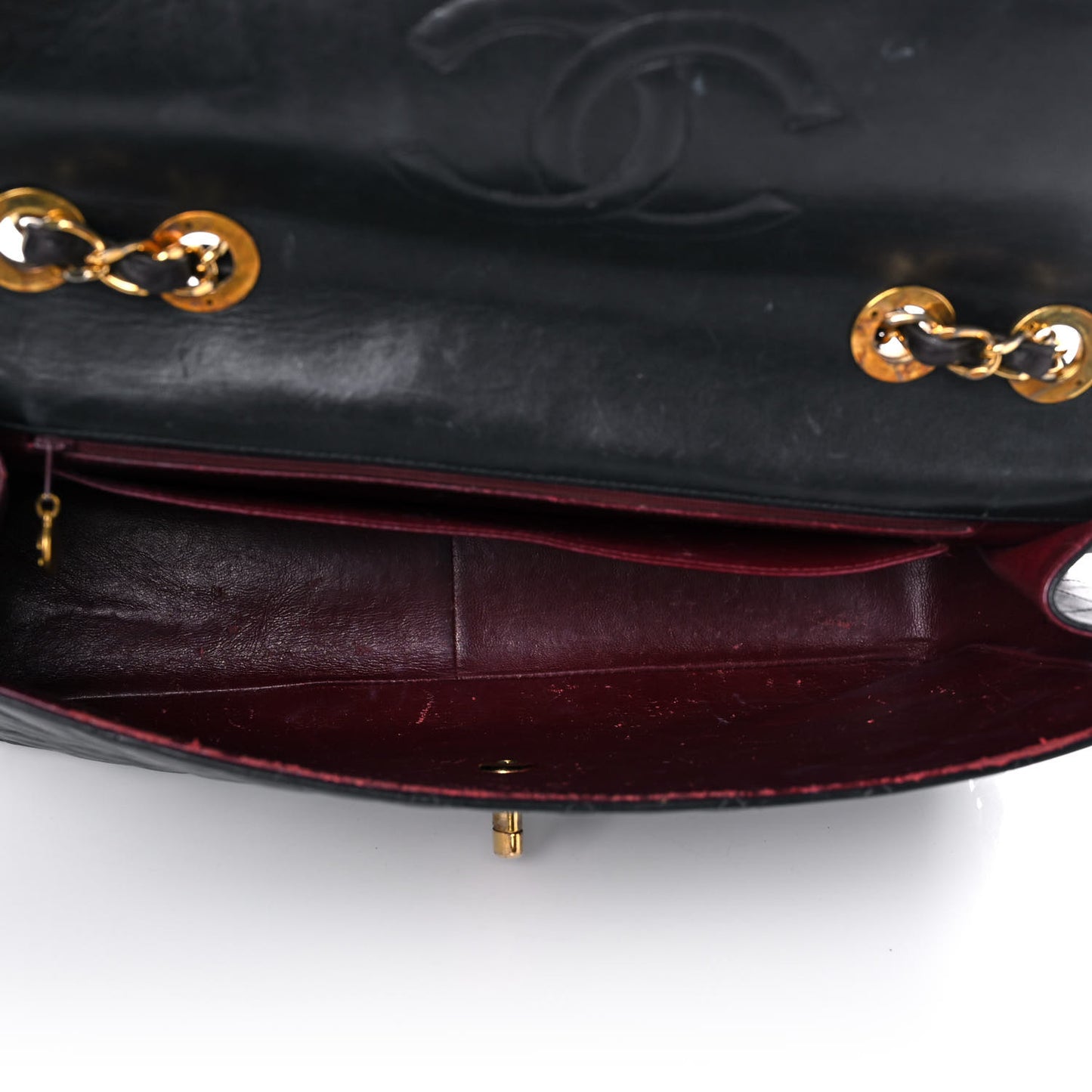 Lambskin Quilted XL Jumbo Single Flap Black