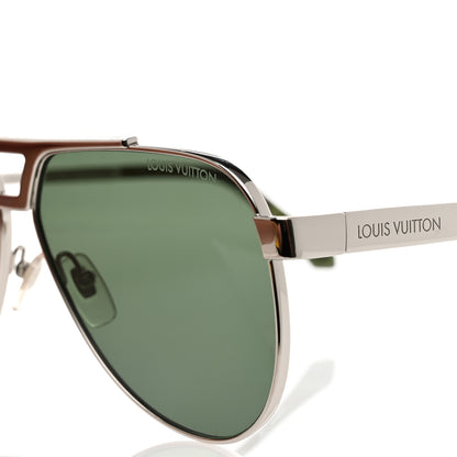 Louis Vuitton Metal 1.1 Evidence Pilot Sunglasses Z1587W Green 7 of 8