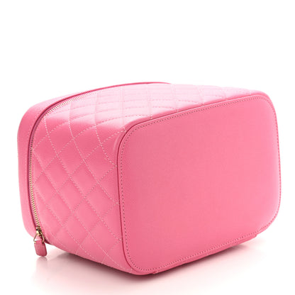 Chanel Caviar Quilted Large Vanity Pouch Pink 4 of 7
