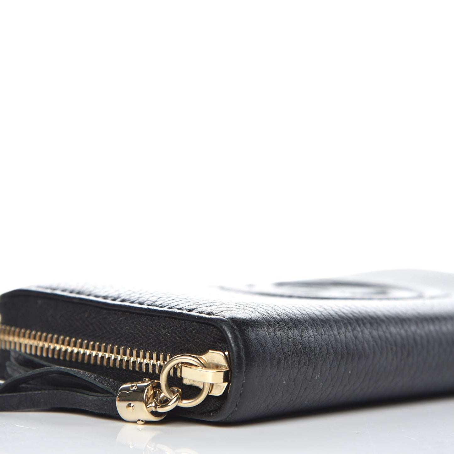 Calfskin Soho Zip Around Wallet Black