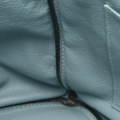 Hermes Taurillon Clemence Birkin 35 Ciel 10 of 20