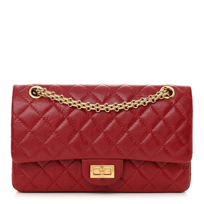 Chanel Aged Calfskin Quilted 2.55 Reissue 225 Flap Red 1 of 12