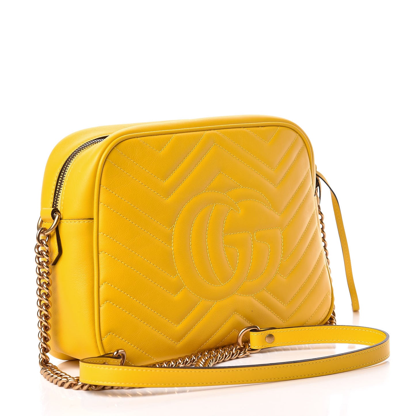 Calfskin Matelasse Medium GG Marmont Chain Shoulder Bag Stone Topaz
