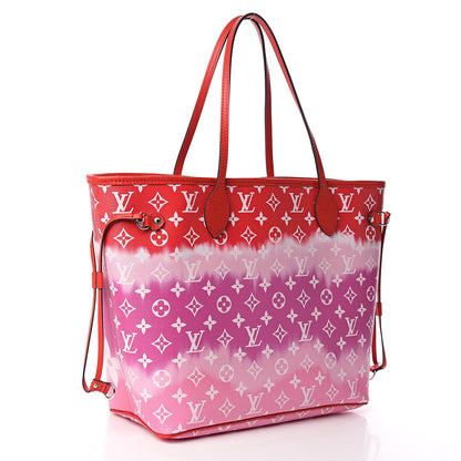 Louis Vuitton Monogram Escale Neverfull MM Rouge 3 of 12