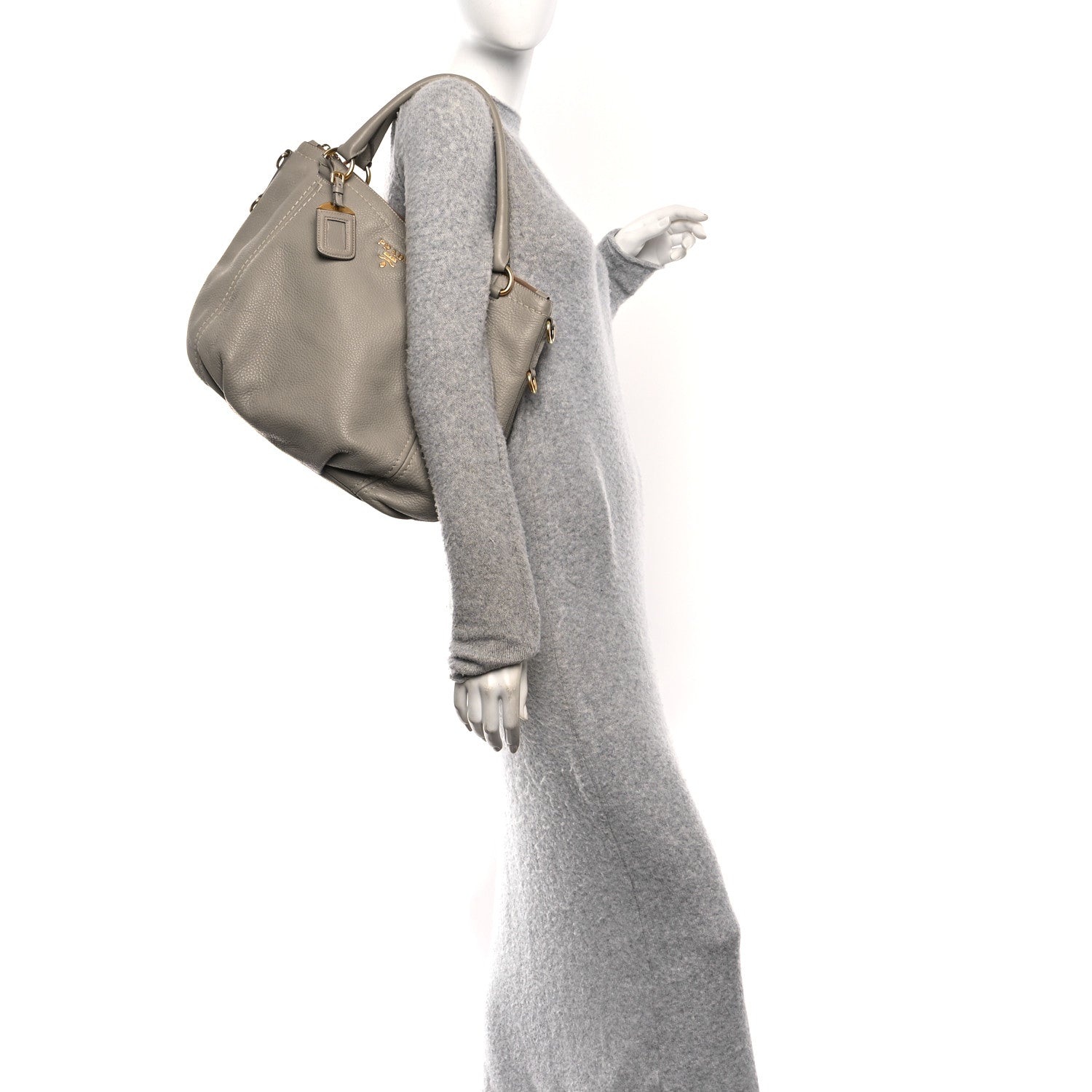 Prada Vitello Daino Top Handle Pomice 2 of 10