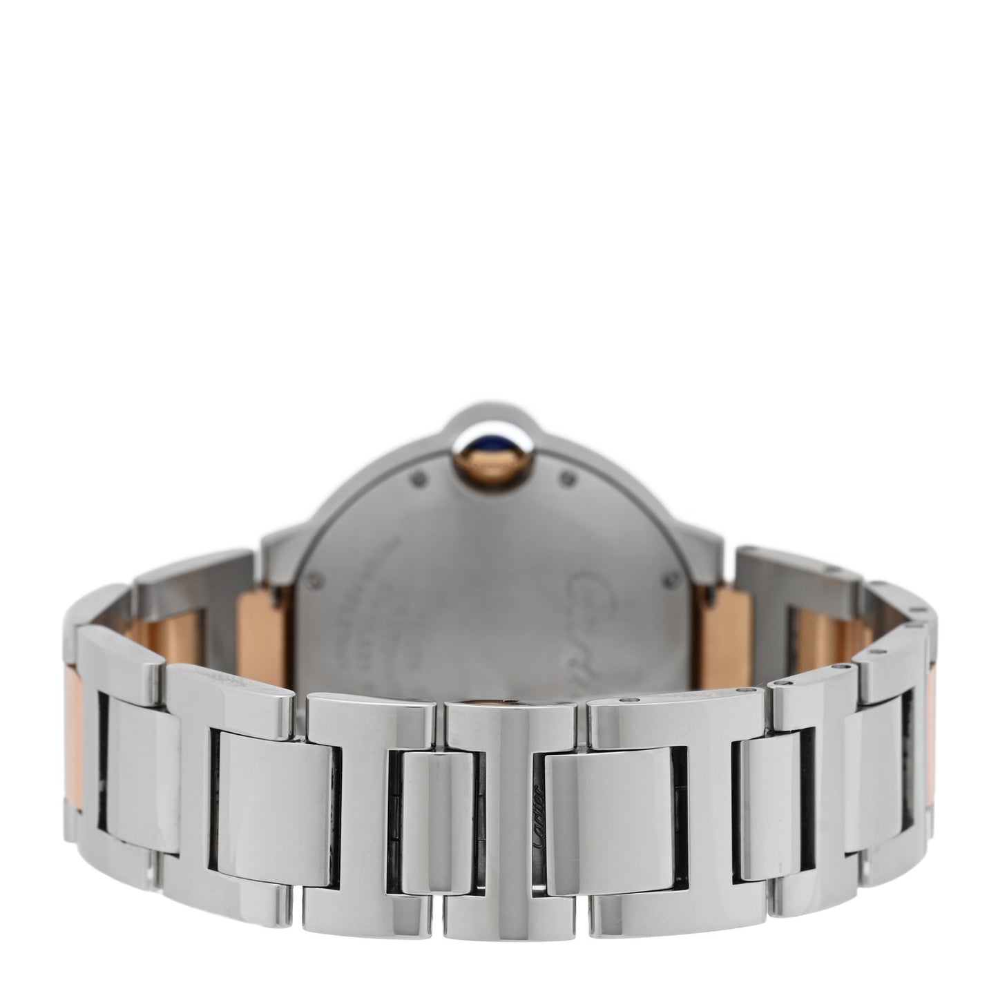 Stainless Steel 18K Pink Gold Diamond 36mm Ballon Bleu De Cartier Automatic Watch