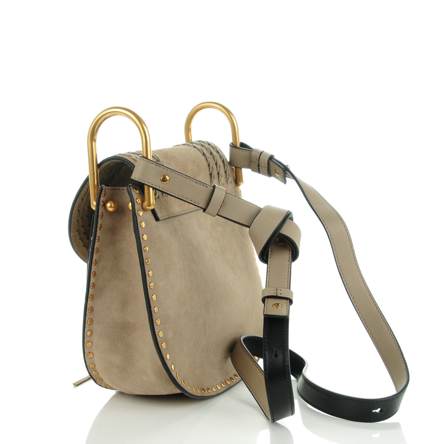 Chloe Suede Braided Small Hudson Shoulder Bag Motty Grey 3 of 8