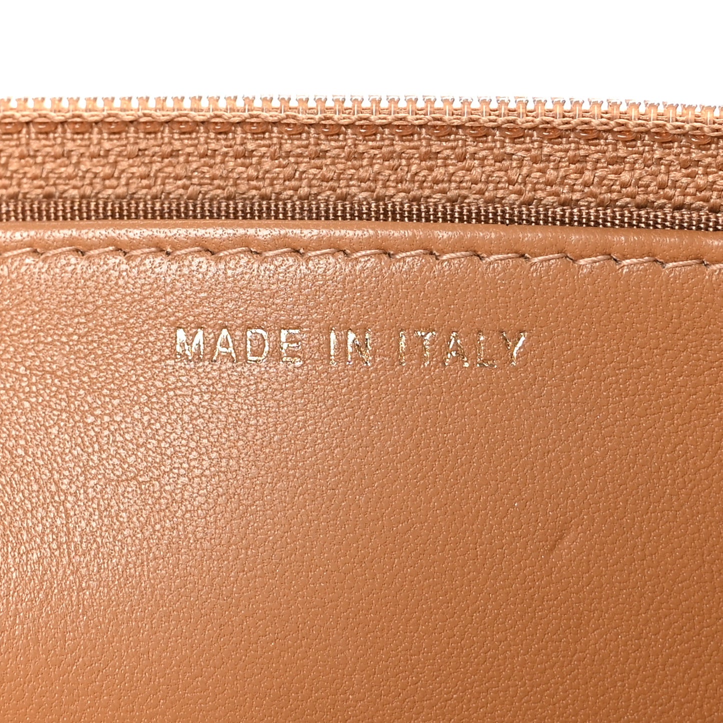 Lambskin Quilted Trendy CC Wallet On Chain WOC Camel